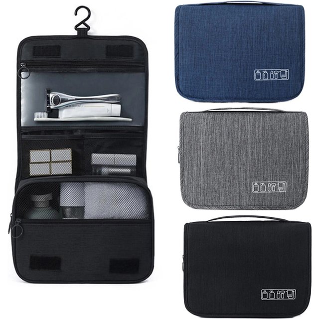 Hanging Toiletry Bag Oxford Cloth Business Cosmetic Bag Large Capacity Multi Compartment Makeup Organizer Travel Storage Bag