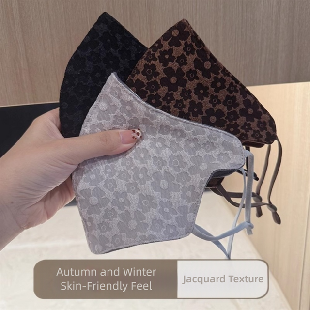 Fashion Windproof Face Masks Cold Proof Breathable Women Mask Print Warm Mouth Cover Winter