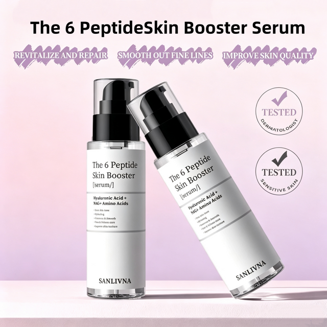 Korean Skincare 6X Peptide Booster Toner Serum, Niacinamide Skin Renewal Boosting Facial Moisturizing Essence 100ml Face Care