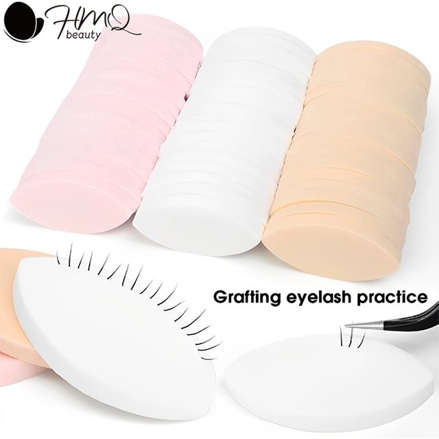 50/10pcs Soft Reusable Eyelash Extension Pads Lash Lifting Training Sponge for Beginners False Eyelashes Practice Makeup Tools