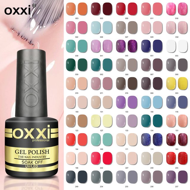 OXXI Gel Varnish for Nails 8ml Semi-permanent UV Gel Nail Polish Manicure Colors Gellac Led Hybrid Enamel Daily Classic Gel Lak