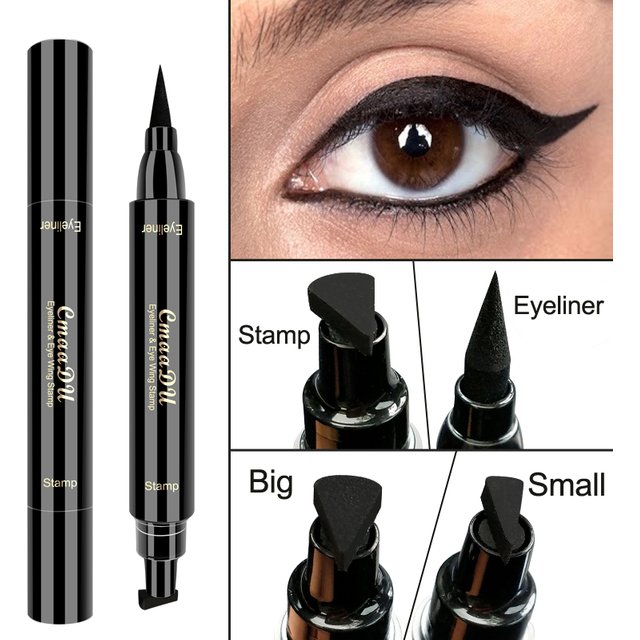 CmaaDU Eyeliner scellé à double tête, longue durée, sans taches, peintures précises pour une