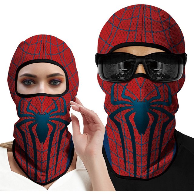 Masque de super-héros pour hommes et femmes, cagoule crâne, casques de moto, coupe-vent extérieur, bouclier facial de cyclisme, masque de ski.