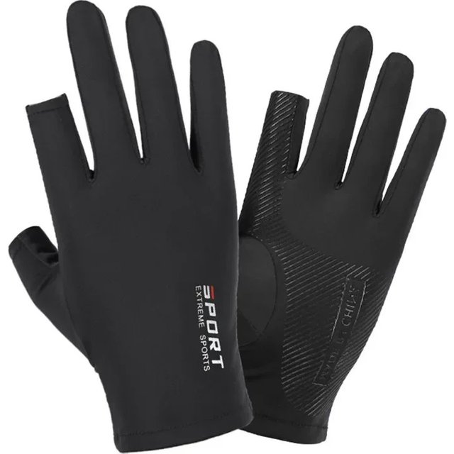 Sunscreen Fishing Cycling Gloves for men and Women Thin Ice Silk High Elasticity Breathable Gloves Outdoor Sports Travel Gloves