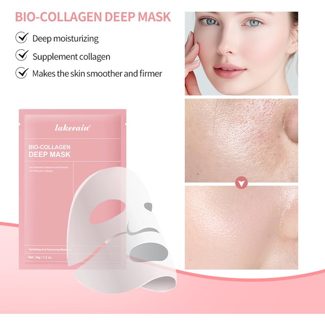 Bio-Collagen Real Deep Mask Supplement Collagen Deep Hydration Pore Minimizing Firming Radiance Brighten Skin Skincare