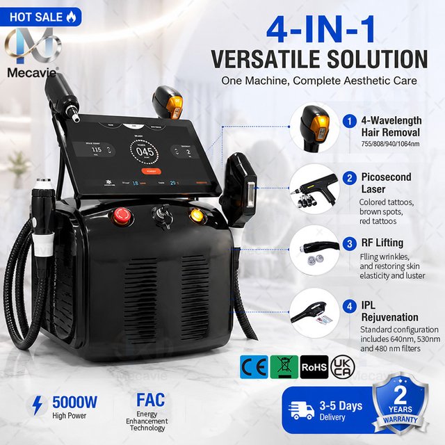 Professional Multi Application Beauty Console for Hair Removal Pigment Correction Photofacial RF Facial Tightening Equipment