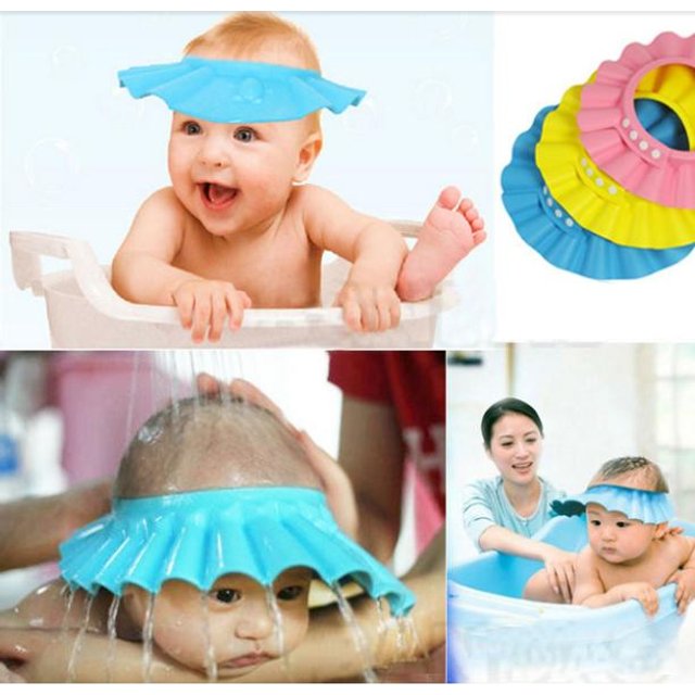 1PC Adjustable Shower Cap Protect Shampoo For Baby Health Bathing Waterproof Hat Kid Wash Hair Shield Hat