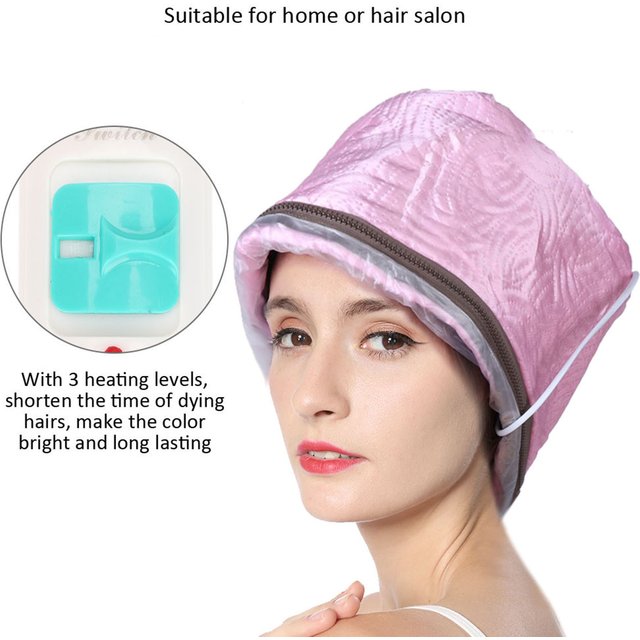 Hair Heating Hat Hair Beauty Hat 3 Levels Thermostat Electric Hat Heating Haircare Hood Hat