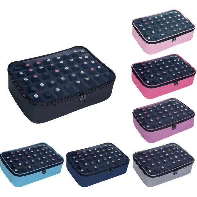 40Bottle Large Capacity Portable Colorful Nail Polish Storage Cosmetic Bag