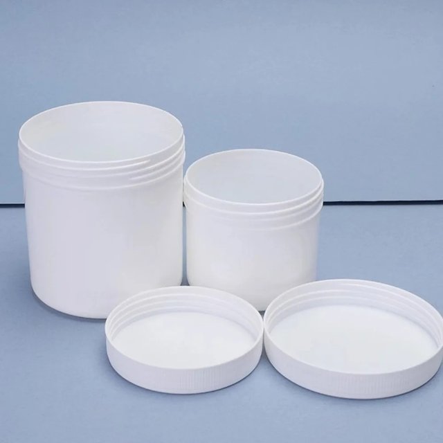 Hot Multi-Size 250/500/1000ml PP Plastic Storage Jars with Lids White Food Safe Sealed Pots for Cosmetics Slime Spices DIY Craft