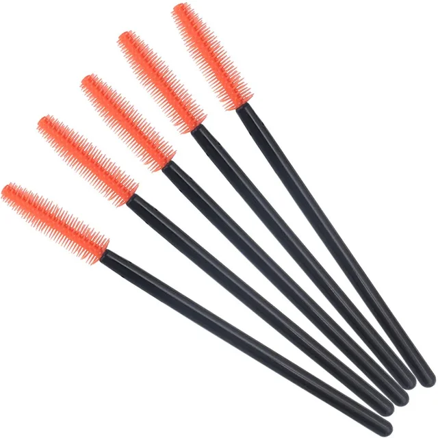 HOT 50pcs Extension Makeup Tools Silicone Eyelashes Brushes Mascara Stick Applicator Disposable Eye Lash Makeup Brush Eyelash