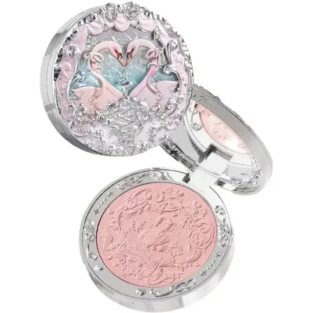 Flower Knows Swan Snowflake Ballet Velvet Embossed Blush Matte Makeup Pressed Blusher Powder Pallet Women Gift Set
