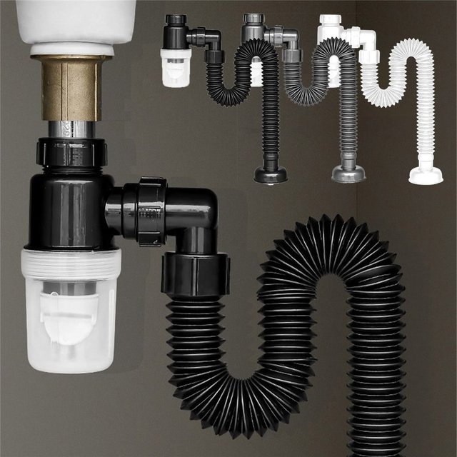 Kitchen Home Sink Hose Sink Strainer Drain Sink Deodorant Launch Pipeline Accessories Pipe Plumbing Washbasin Accessories