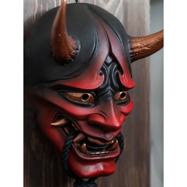 Japanese Assassin Mask Halloween Terror Demon Prajna Mask Latex Face Mask Costume Cosplay Party Props Accessory