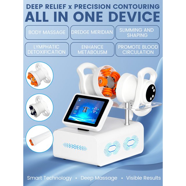 360° Rotation Roller Massager Red Light Skin Care Deep Tissue Massage Anti Cellulite Body Contouring Body Shaping Device
