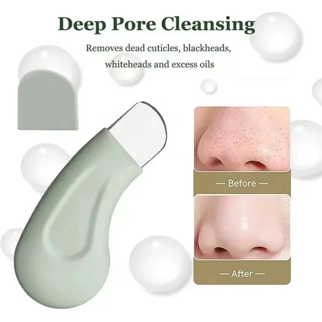 Ergonomic Blackhead & Whitehead Remover Stainless Steel Pore Cleanser for Nose Face Gentle Exfoliating Skin Care Tool