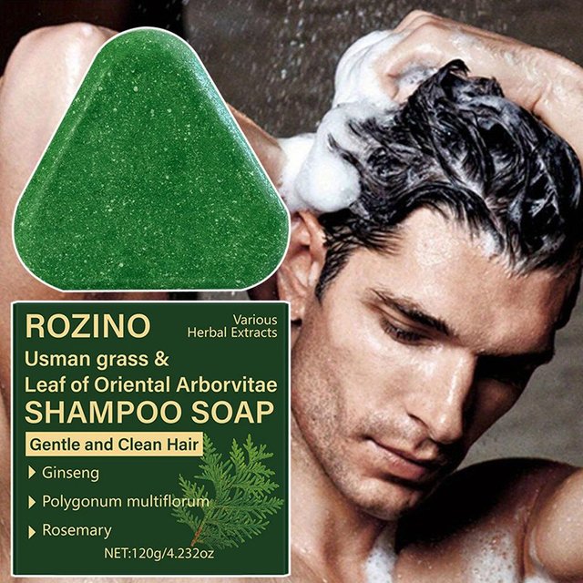 Natural Herbal Shampoo Soap Usman Grass Handmade Soap Hair Nourishing, Oil Control, Refreshing, Fluffy and Soothing Hair Care