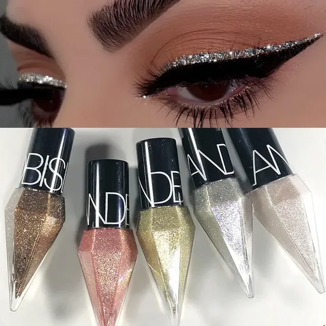 Diamant brillant Eye Liners fard à paupières imperméable argent Rose or couleur paillettes Eyeliner