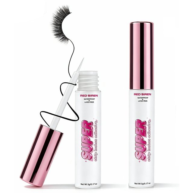 RED SIREN False Eyelash Glue Latex-Free Waterproof Super Strong White Glue for Eyelashes 5ml Full Strip Lashes Glue Makeup Tool
