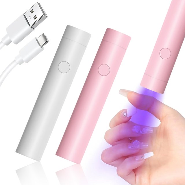 Portable UV Nail Lamp Handheld LED Nail Dryer Mini Gel Nail Polish Dryer Rechargeable Suitable for Home or Salon Use