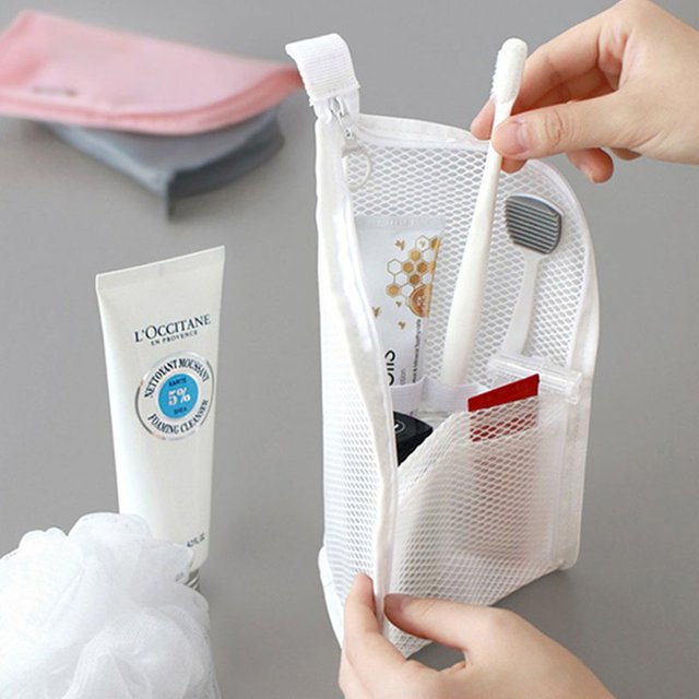 Women EVA Mesh Cosmetic Bag Travel Storage Makeup Bag Organizer Female Make Up Pouch Portable Small Large Toiletry Beauty Case