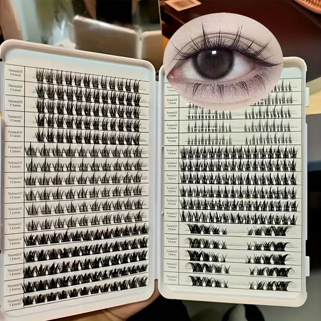 448 Clusters of Handcrafted Large-Capacity Mixed False Eyelashes - Multiple Styles, Natural Makeup, DIY Eyelashes Combination