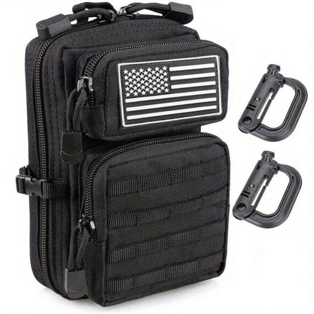 Pochette tactique Molle à fermeture éclair, sac de taille EDC médical IFAK, petit sac à outils pour la chasse, la randonnée et la pêche