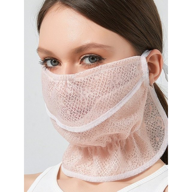 New Fashion High Quality Portable Durable Trend Neck Protection Lace Face Cover Breathable Dustproof Sunscreen Mask Mask Summer