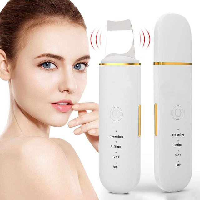 Ultrasonic Skin Scrubber Face Spatula Pore Cleaner Blackhead Remover Shovel Skin Care Tool for Facial Lifting and Deep Cleansing