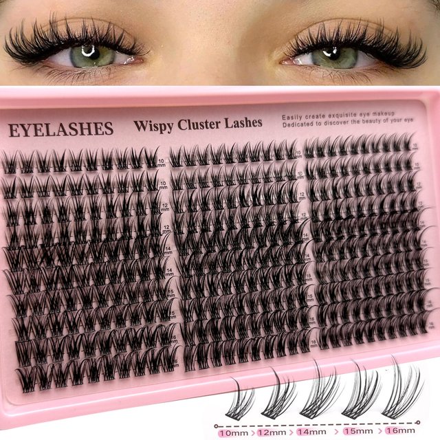 New Anime Lashes Cosplay Lash Natural Wispy Natural Fluffy Mink Eyelashes 3D Individual Manga Eyelash DIY Clusters Makeup Tools