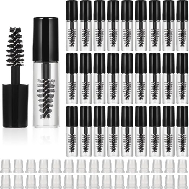 Nouveaux tubes de mascara vides avec applicateur, tubes de mascara vides de 2 ml pour huile de ricin, mini flacon de crème pour cils avec brosses applicatrices