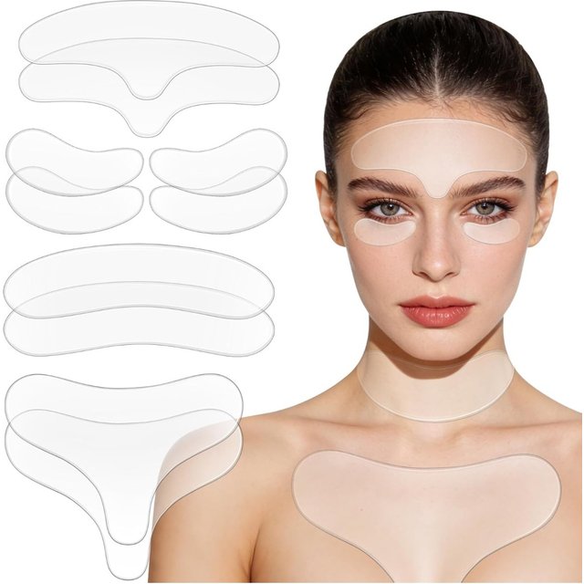 10-18PCS Reusable Silicone Face Patch Set Anti Wrinkle Patches For Face Neck Forehead Eye Cheek Chest Pads Beauty Tools