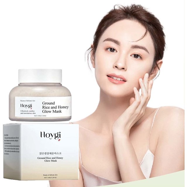 Rice & Honey Face Mask Moisturizing Fade Dark Spot Hydrating Repair Brightening Shrink Pore Hydrating Mask Glowing Skin Care