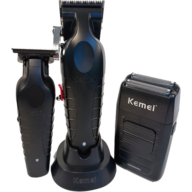 Tondeuse à cheveux professionnelle rechargeable Kemei KM2296 originale, réglable, USB, pour salon de coiffure