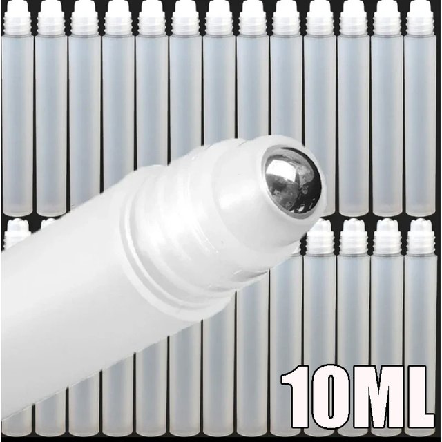 Bouteille vide de boule de roulEau de parfum de 10ML sur le récipient d'huile de liquides d'acier inoxydable en plastique porte-bouteilles rechargeables