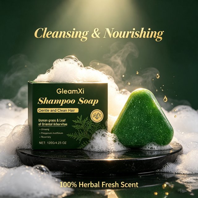 Usman Shampoo Soap Cleans Scalp Refreshing Oil-Control Strengthens Roots Dandruff Purifies Fluffy Soothing Hair Care Shampoo Bar