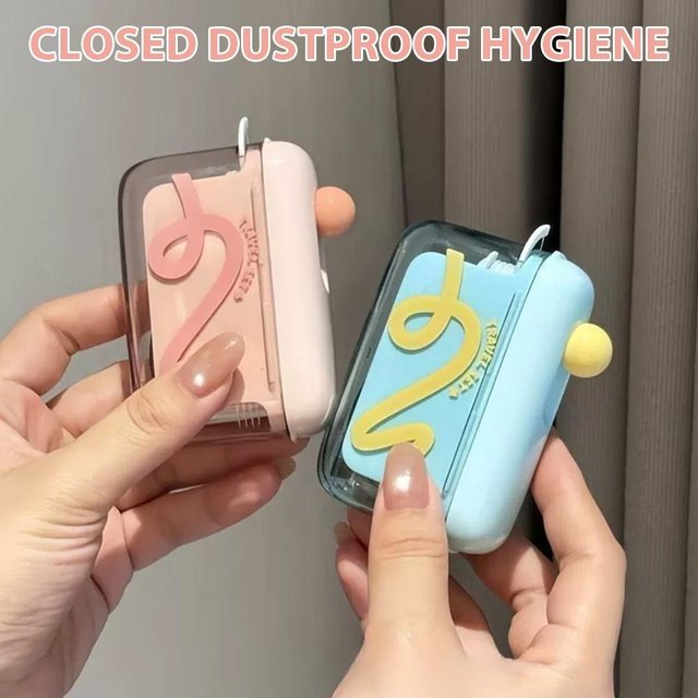 Pop UP Design Dental Floss Storage Box Transparent Visible Floss Dispenser Refillable Oral Care Toothpick Box For Travel