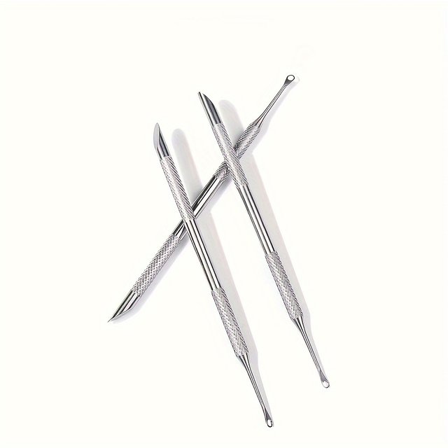 1/2pcs Stainless Steel Cuticle Pusher Nail Care Tool, Multifunctional Dead Light Beige Remover, Foot Pedicure and Manicure File