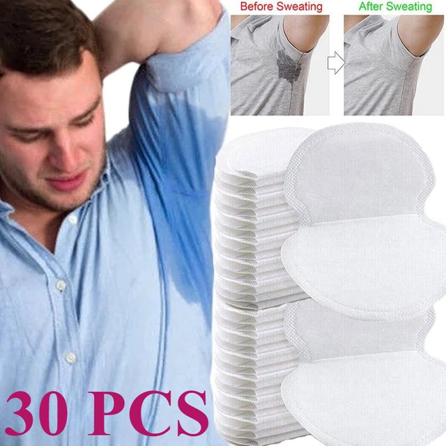 20-30Pcs Pack Unisex Sweat Pads Summer Deodorants Underarm Anti Perspiration Pads Disposable Armpit Absorb Sweat Shield Pads