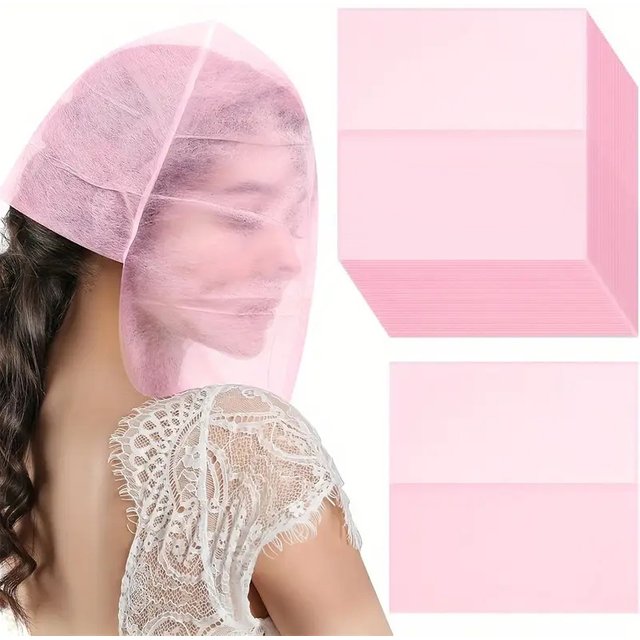 New 50/100pcs Disposable Makeup Protector Hoods Breathable Cosmetic Beauty Masks For Bridal Party Wedding Travel Daily