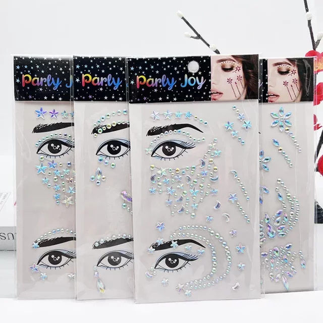 Glitter Face Diamond Sticker Party Makeup Body Art Eyeliner Tattoo Face Jewels Tage Body DIY Makeup Tool Eye Rhinestones Sticker