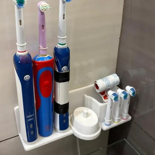 Suitable for Oral B Electric Toothbrush Holder No Drill Adhesive Bathroom Organizer for Charger Storage