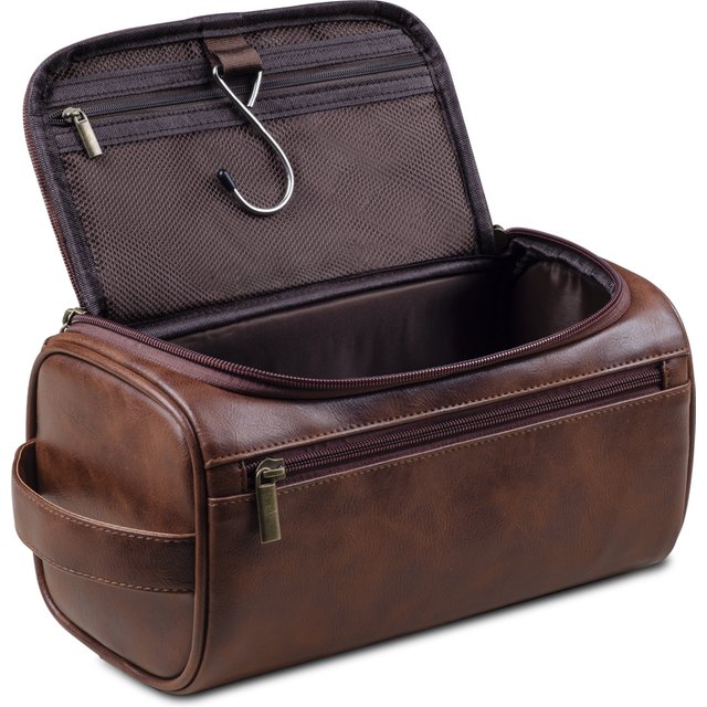 Men PU Vintage Luxury Toiletry Bag Travel Necessary Business Cosmetic Makeup Cases Male Hanging Storage Organizer Wash Bags