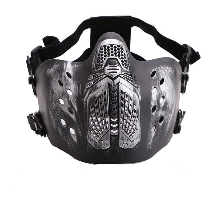 DulPaintball-Demi-masque facial pour sports de plein air, masque d'équitation, cosplay, accessoire de casque, QG248S