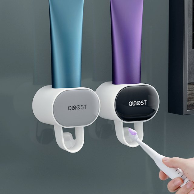 Wall Mounted Toothpaste Dispenser Squeezer Holder Dust Proof Stand Bathroom Accessories
