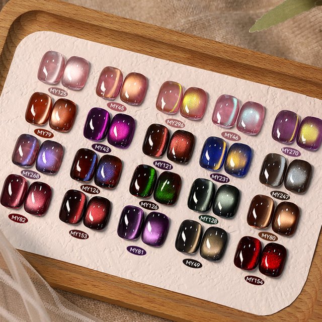 BORN PRETTY 10ml Autumn Cat Magnetic Gel Nail Polish Glass Beaded Glitter Soak Off UV LED Varnish Manicure
