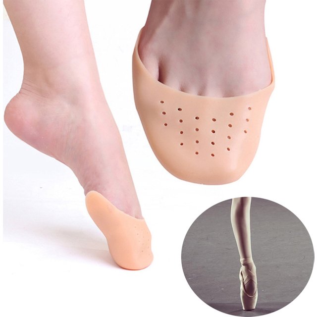 2Pcs Silicone Gel Toe Pads Soft Ballet Pointe Dance Shoes Pads Foot Protector Insoles for Dancer Foot Care Tool