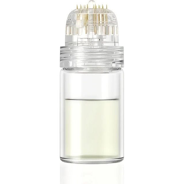 Titanium Needle Derma Stamp for Reuse - Microneedle Stamp Designed for Facial Applications Includes 20 Pins Micro Needle Stamps