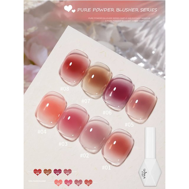 1-10PCS WS Spring Summer Nails Pink Gold Red Gel Nail Polish Glue 2026 Popular Whitening All-match Ice Transparent Nude Pink Gel