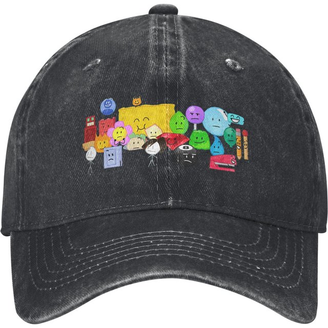 BFDI Inanimate Insanity All Characters Casual Baseball Cap Outdoor Gym Trucker Hat Summer Sunscreen Unisex-Teens Snapback Cap